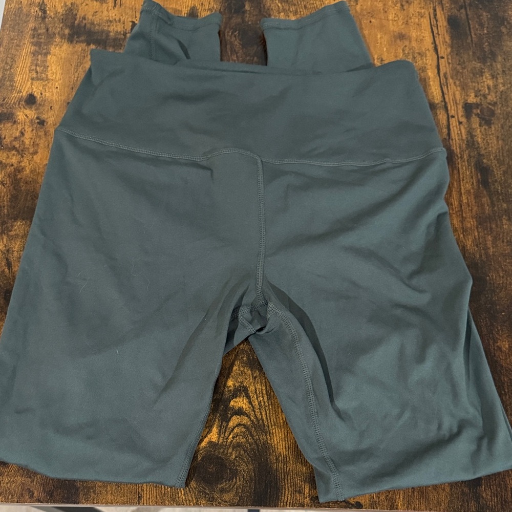 High-Waist Dark Teal Women’s Workout Leggings Shorts